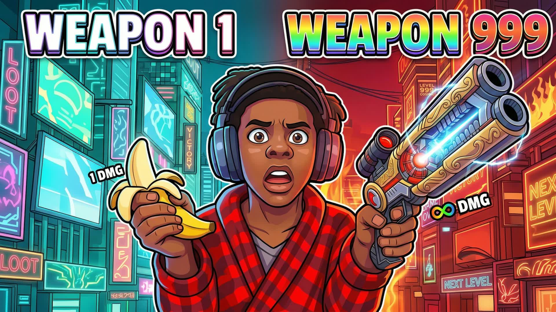 🌆 NEON CITY GUN GAME ONE SHOT 🌆
