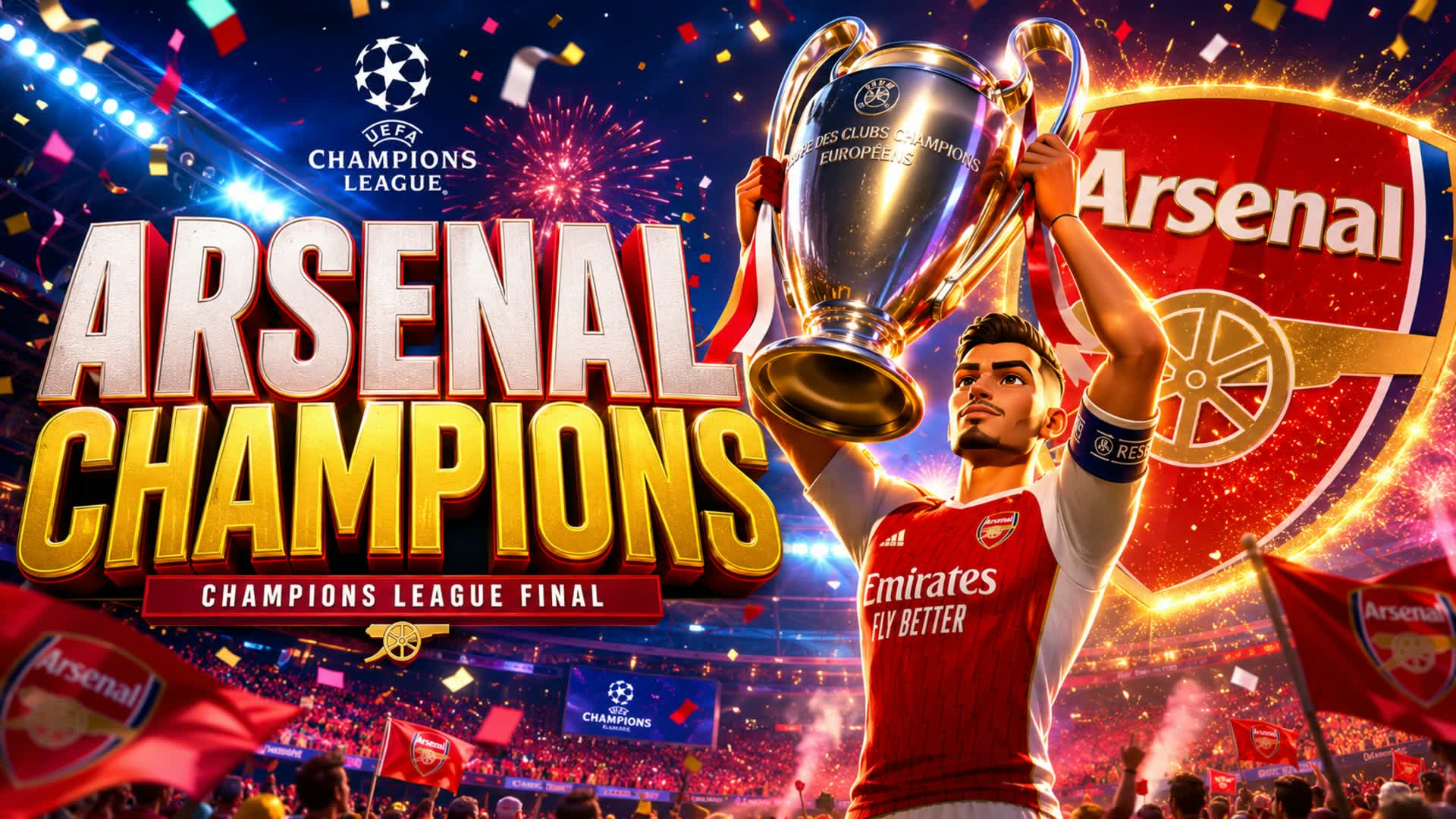 ⚽ARSENAL CHAMPIONS LEAGUE WINNER!!!!
