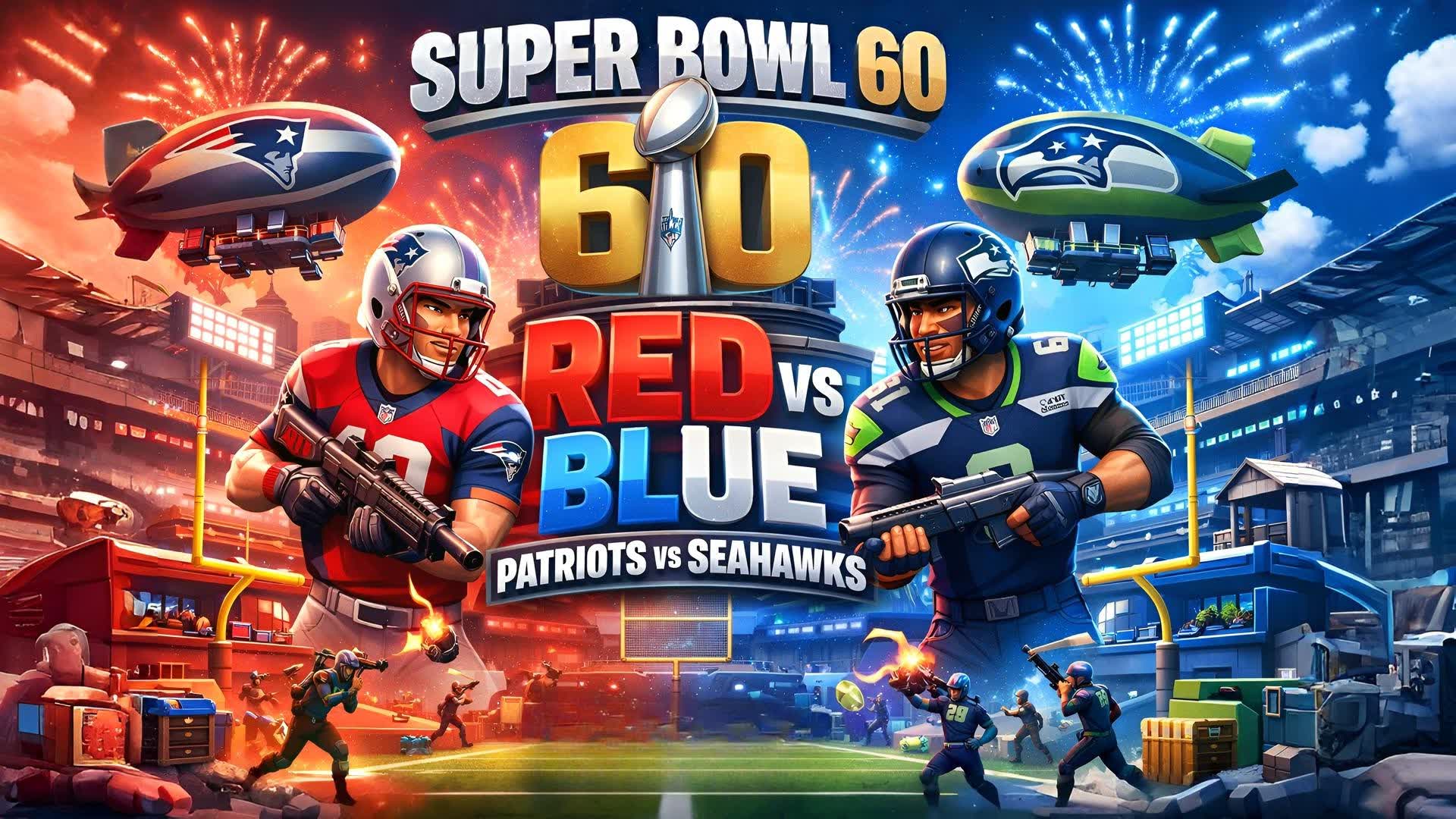 NEW ENGLAND vs SEATTLE RED vs BLUE NFL