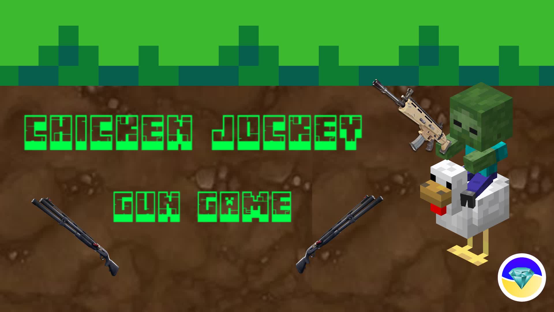 Chicken Jockey Gun Game🧟🐔
