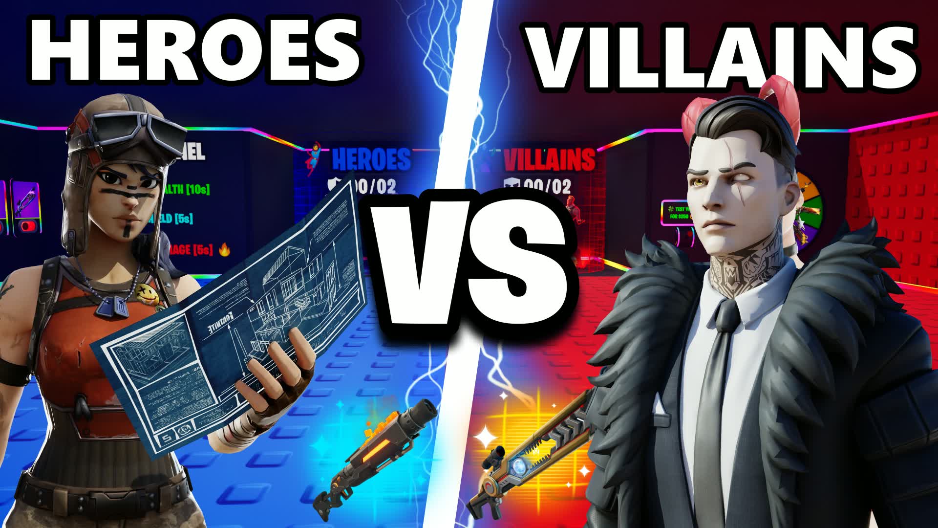 🦸HERO VS VILLAINS🦹 PIECE CONTROL 2v2