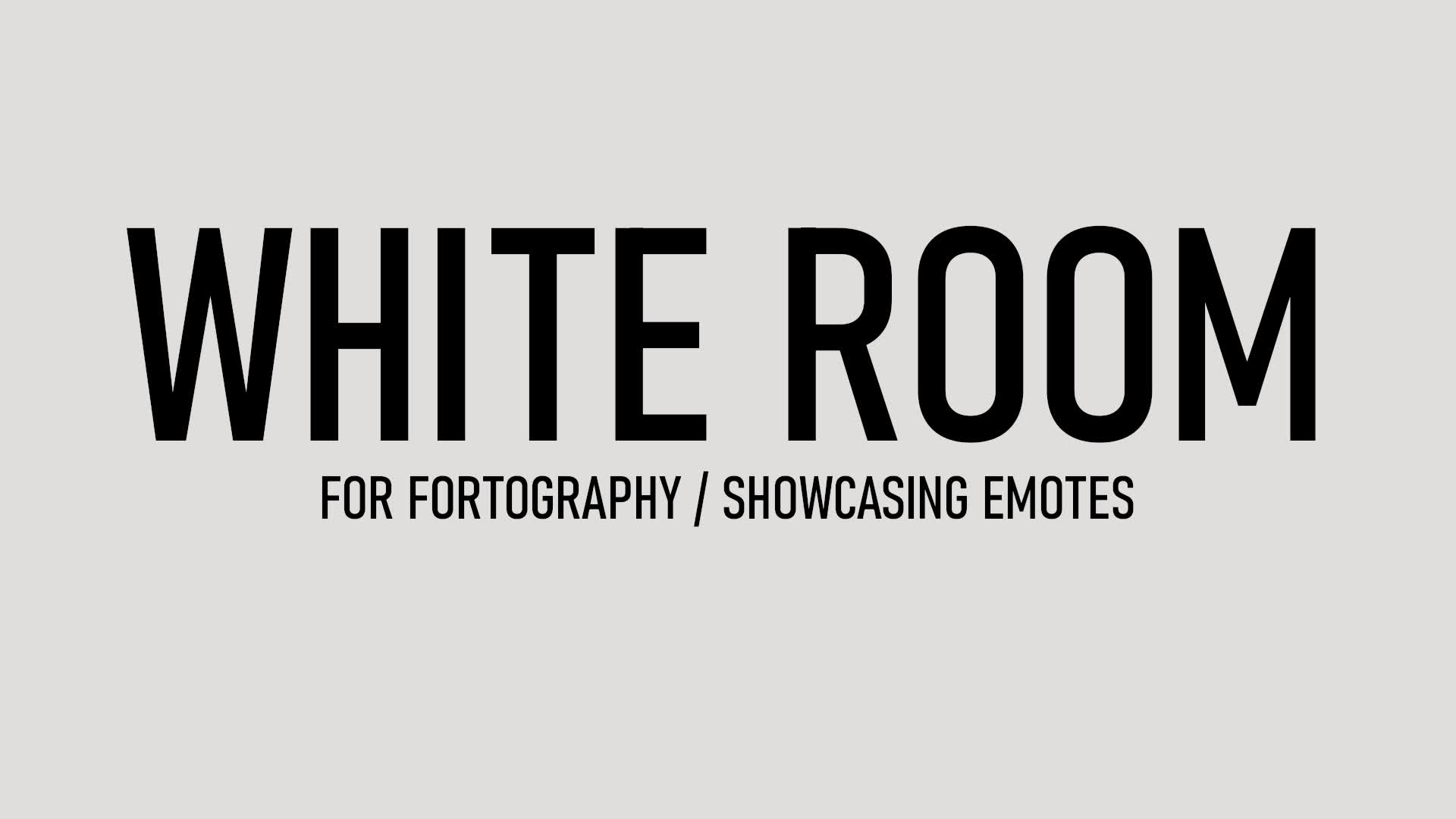 ⚪White Room | Emote Showcase/Fortography