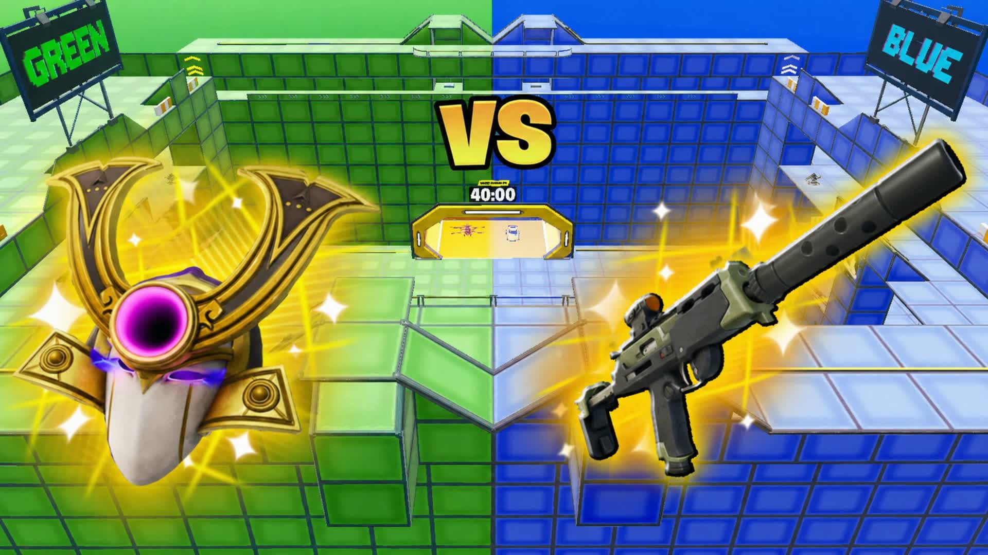 MEGA 🔴GREEN VS BLUE 🔵PVP