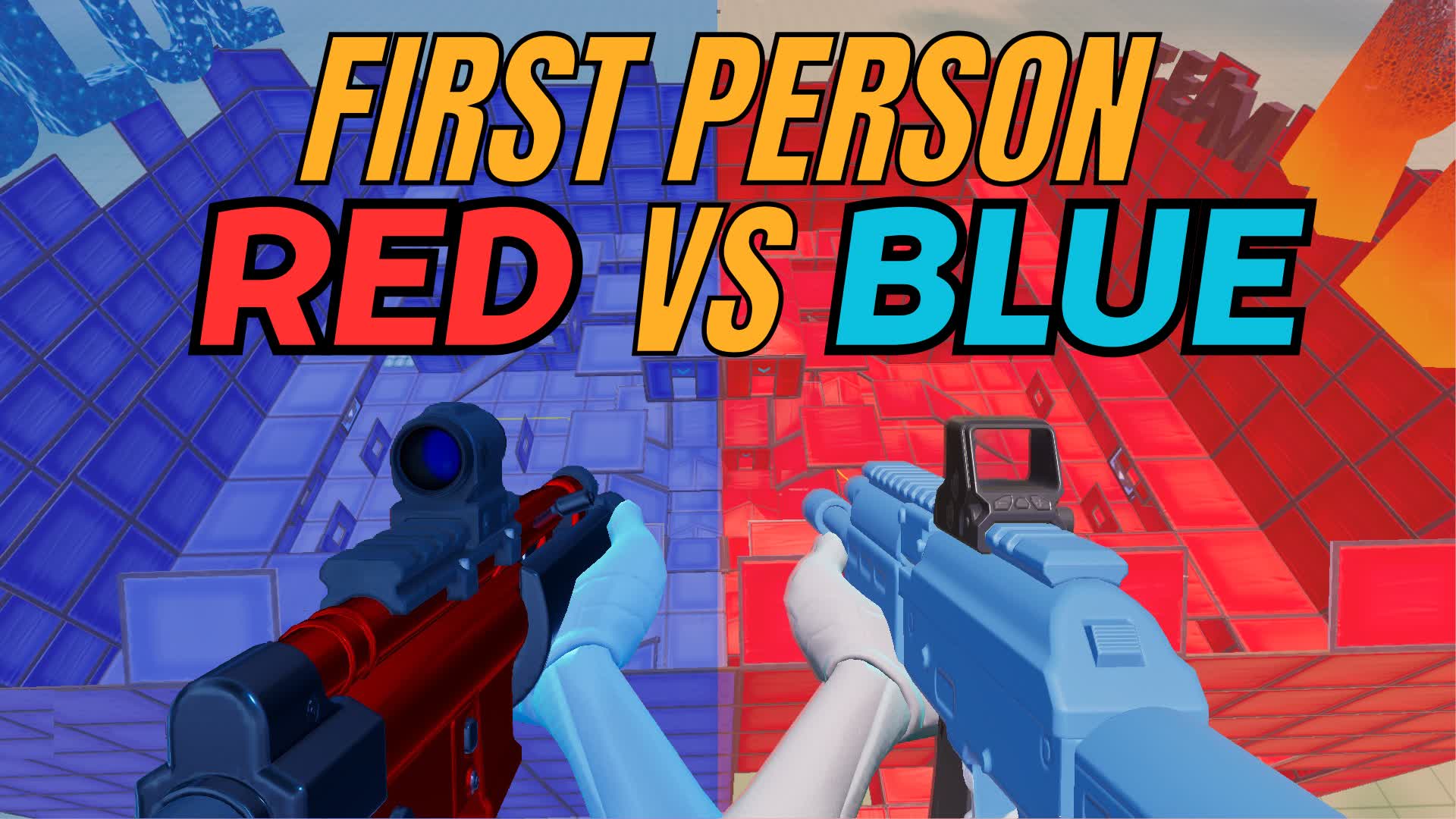 FIRST PERSON RED VS BLUE MINI 🔴🔵