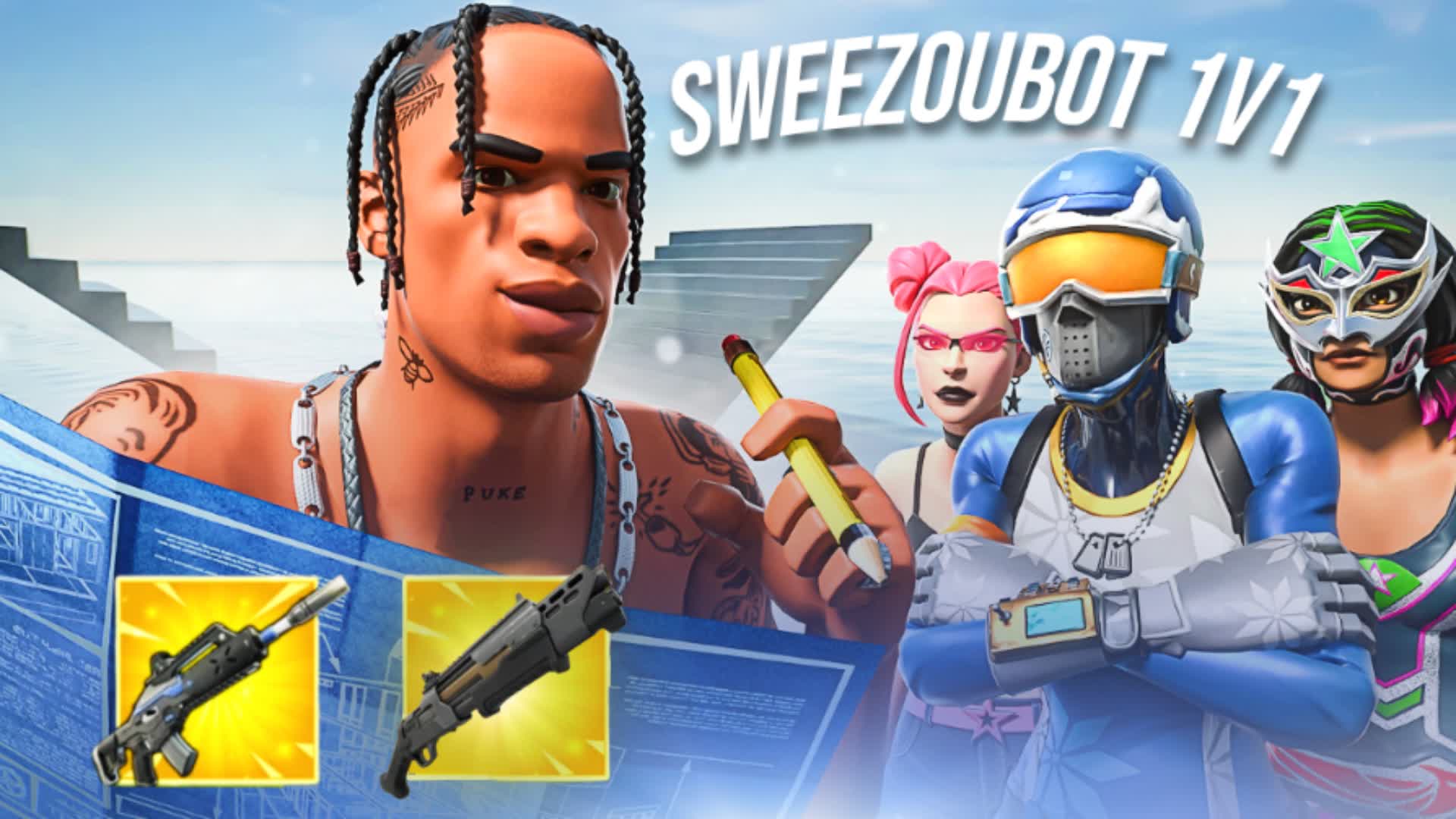 1V1 BUILD FIGHT! sweezoubot (200 PUMP)