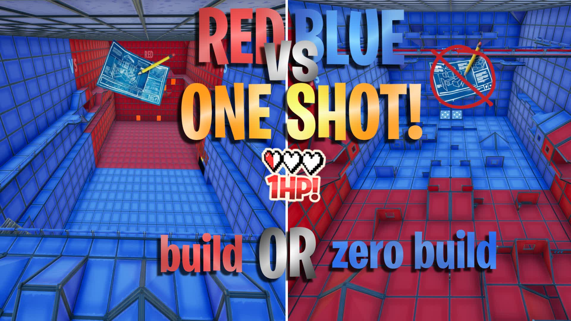 RED VS BLUE ONE SHOT 🔴🔵 DUAL ARENAS!