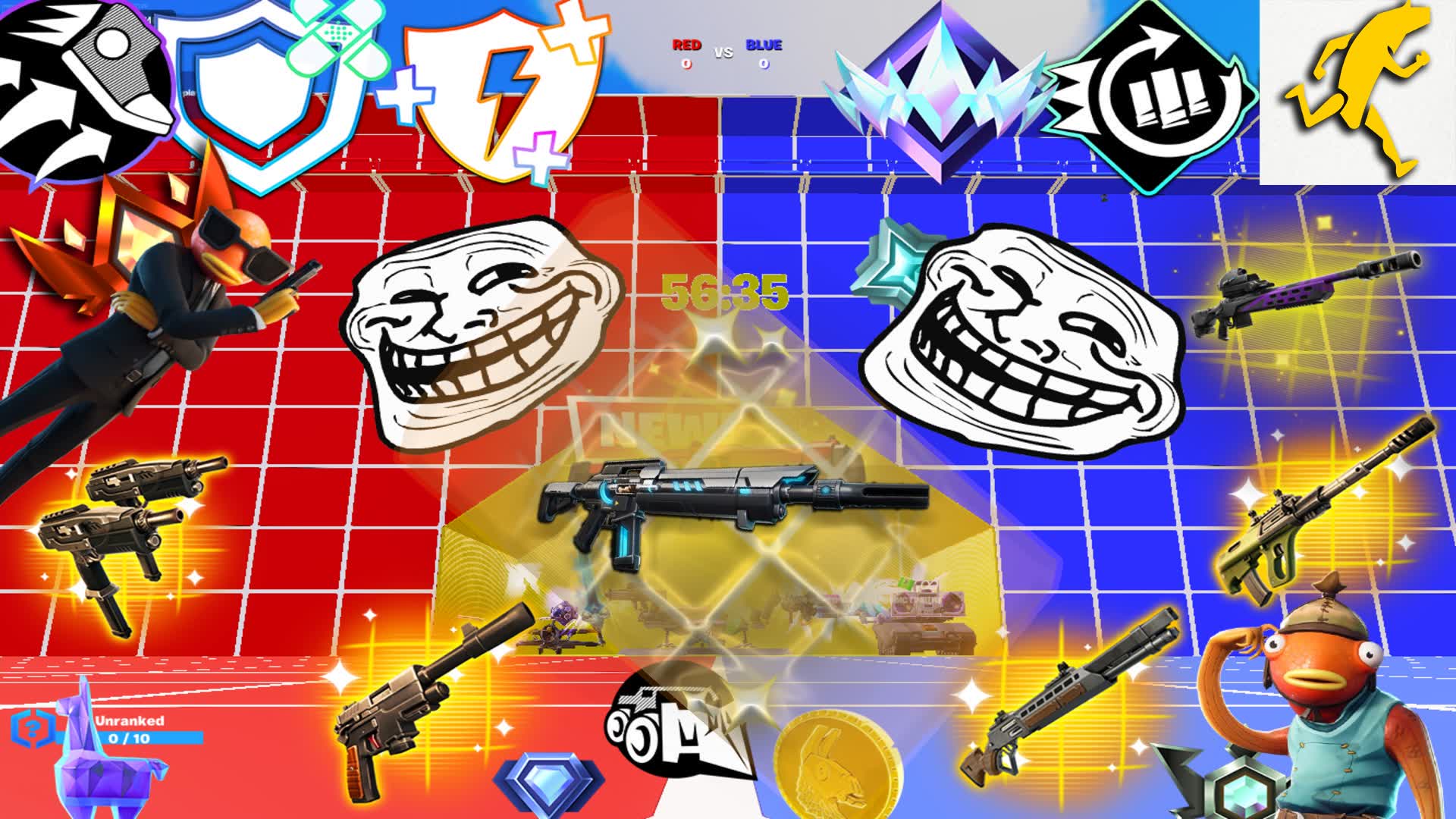 🤡TROLL🔴RED vs🔵BLUE🦸SUPER ABILITIES🔝