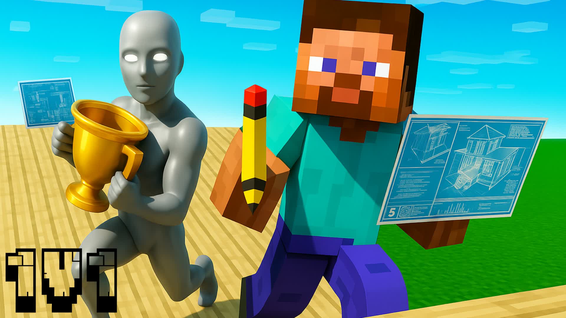 CRAZY Minecraft 1v1 Build Fights