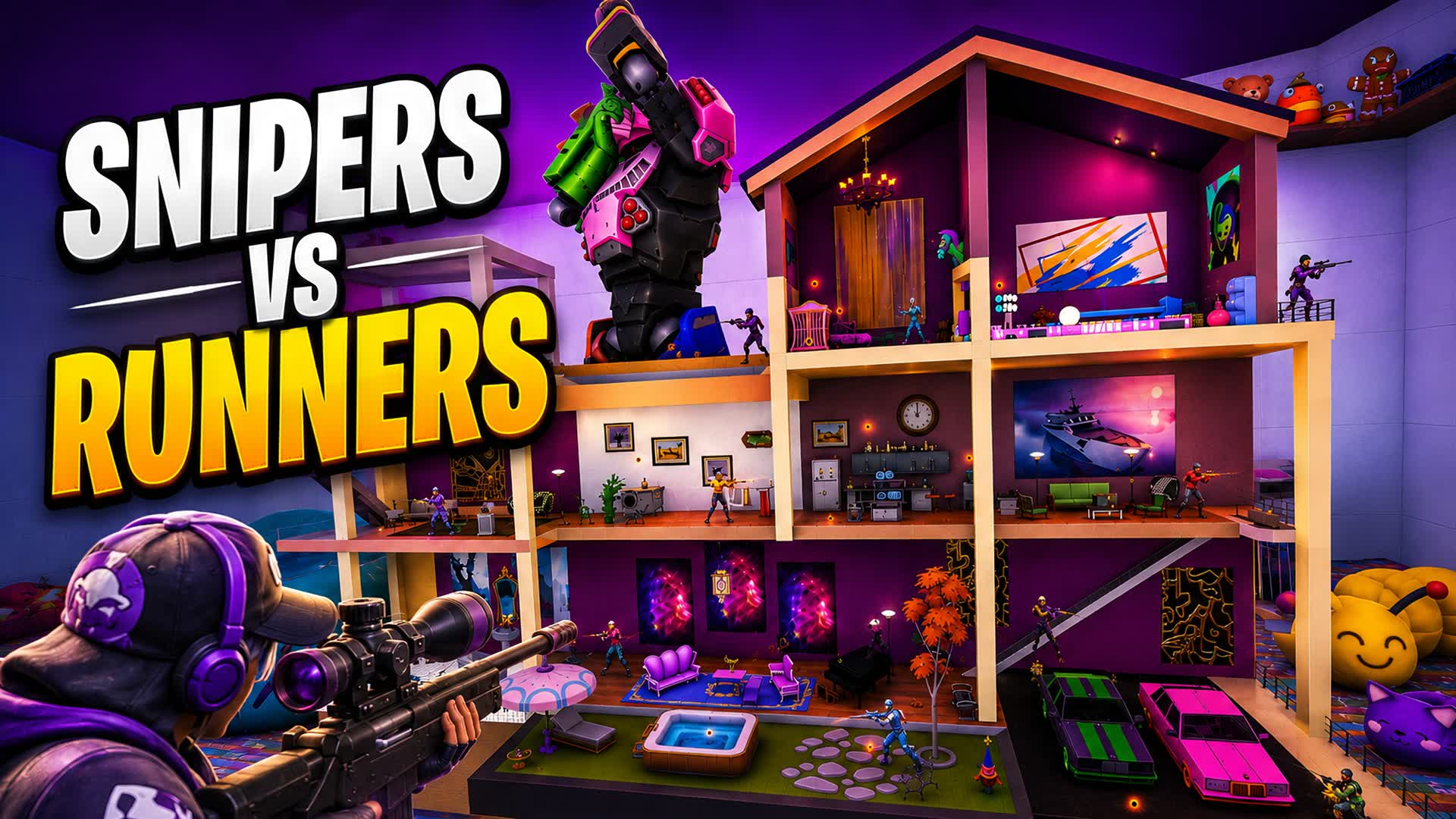 SNIPERS VS RUNNERS - DOLLHOUSE