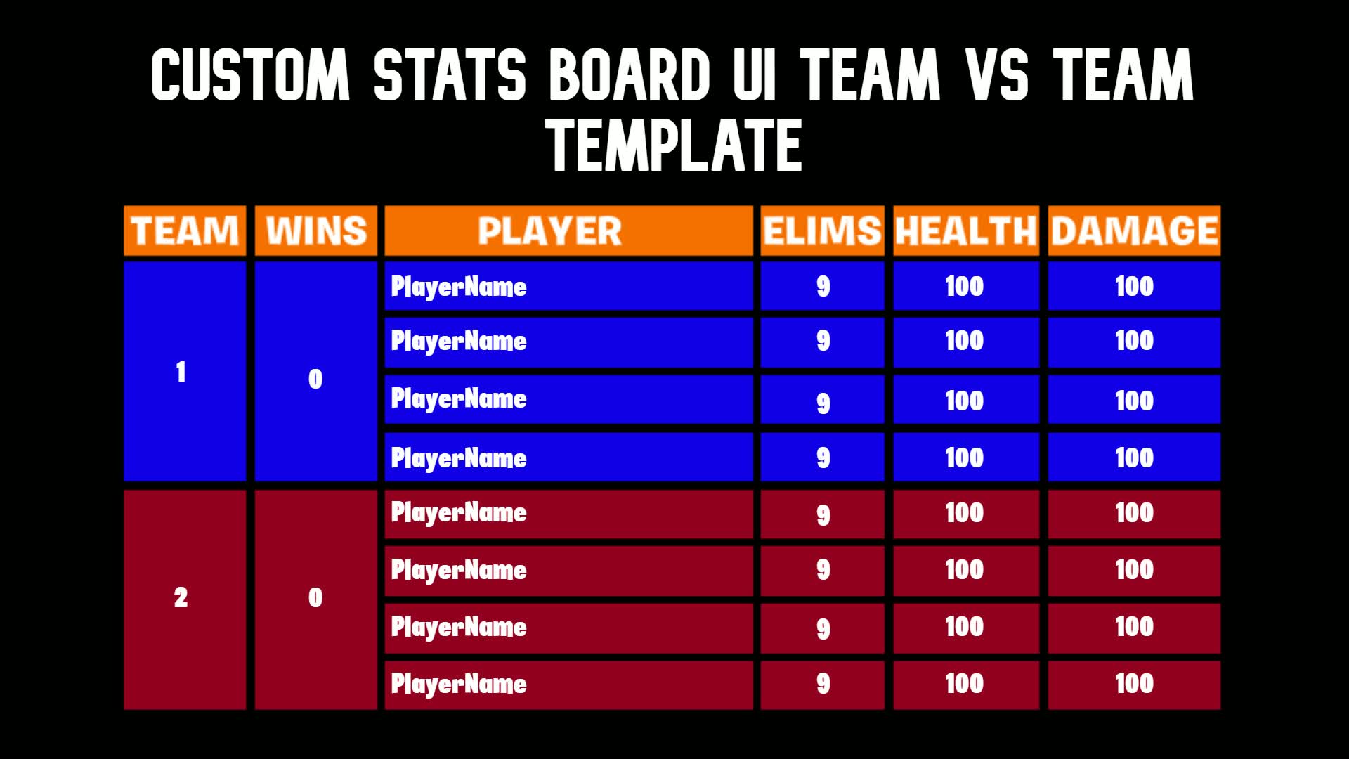 Custom Wins UI for 1v1-4v4 (Template)