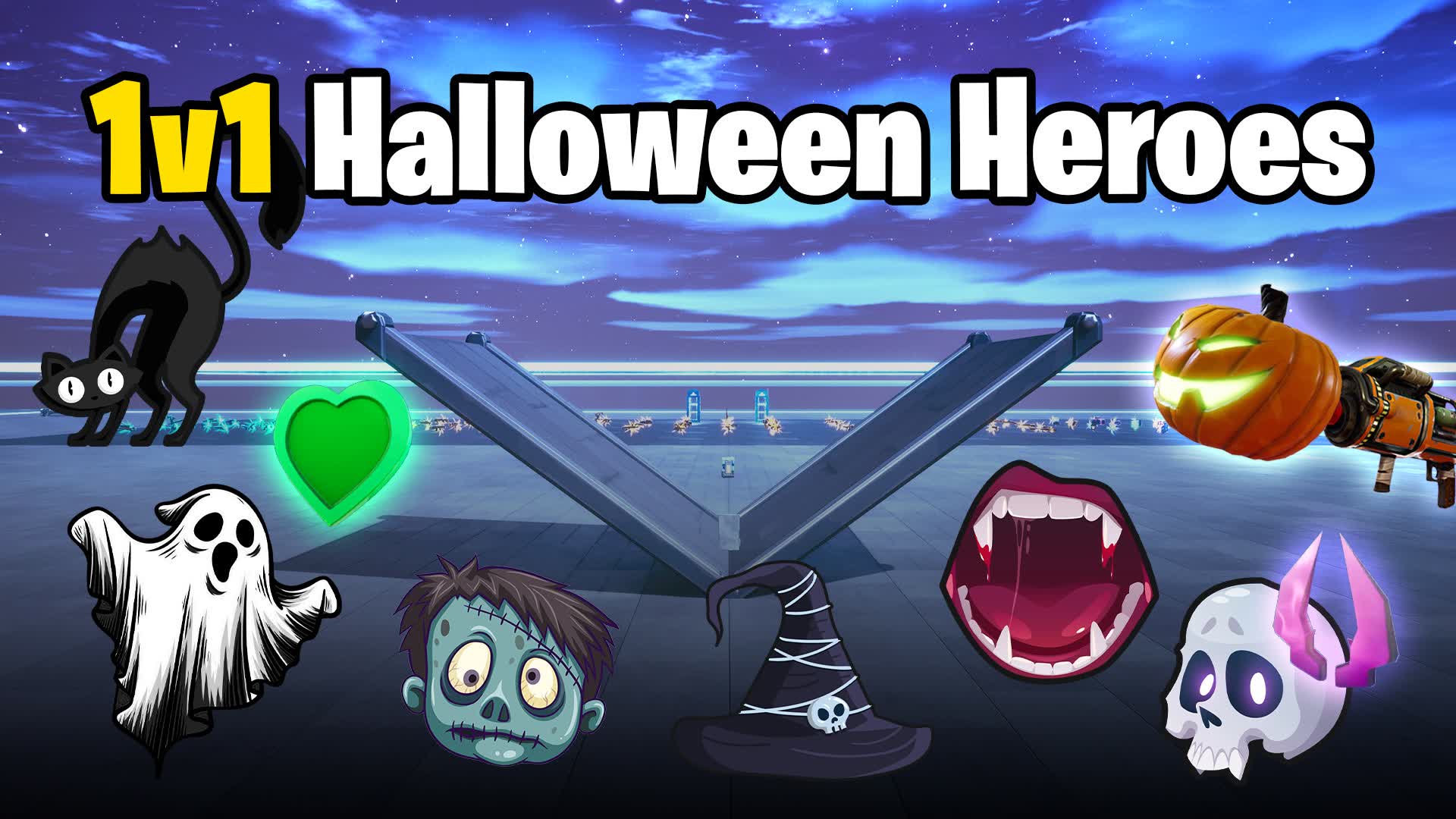 🎃 1v1 HALLOWEEN HEROES - ALL MYTHICS 🆕