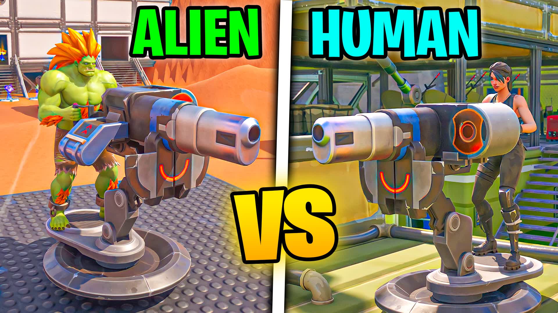 👽 ALIEN VS HUMAN👨 - ALL WEAPONS