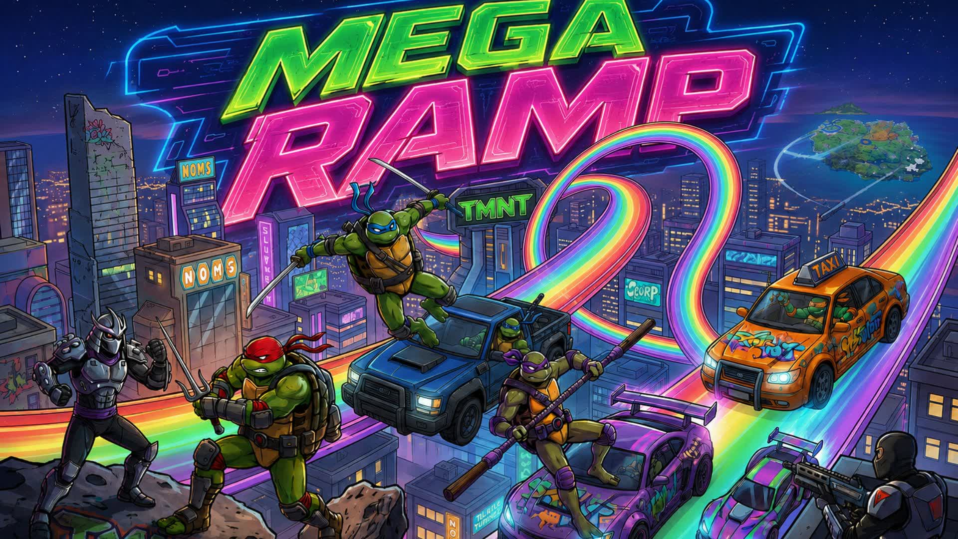 🔧TMNT RAMP🚗 CAR GAMES RAMP NEW CITY