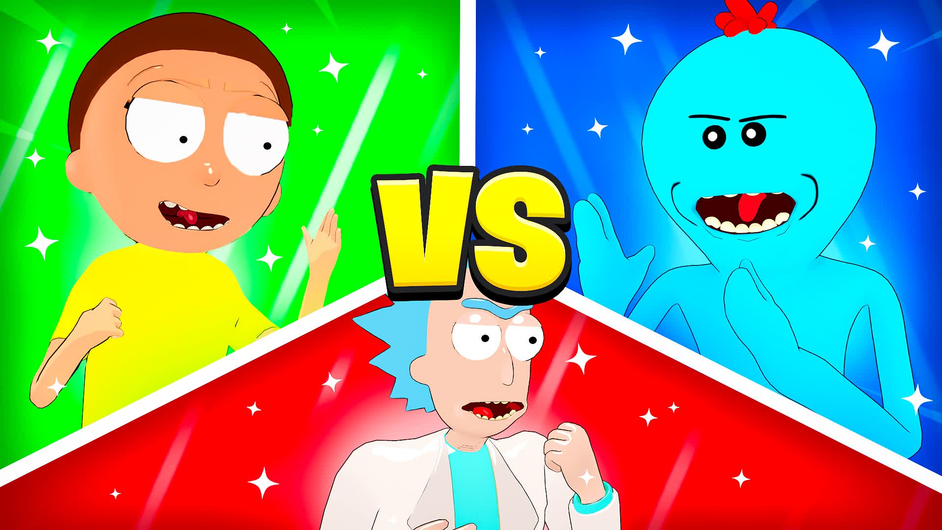 🥇RICK vs MORTY vs MR MEESEEKS🔥