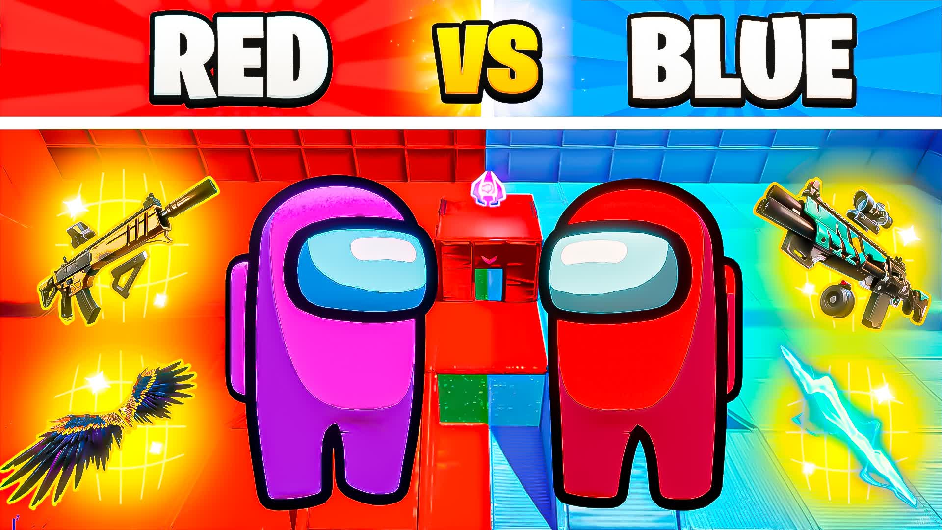 CONSOLE AMONG US RED VS BLUE 🔴🔵