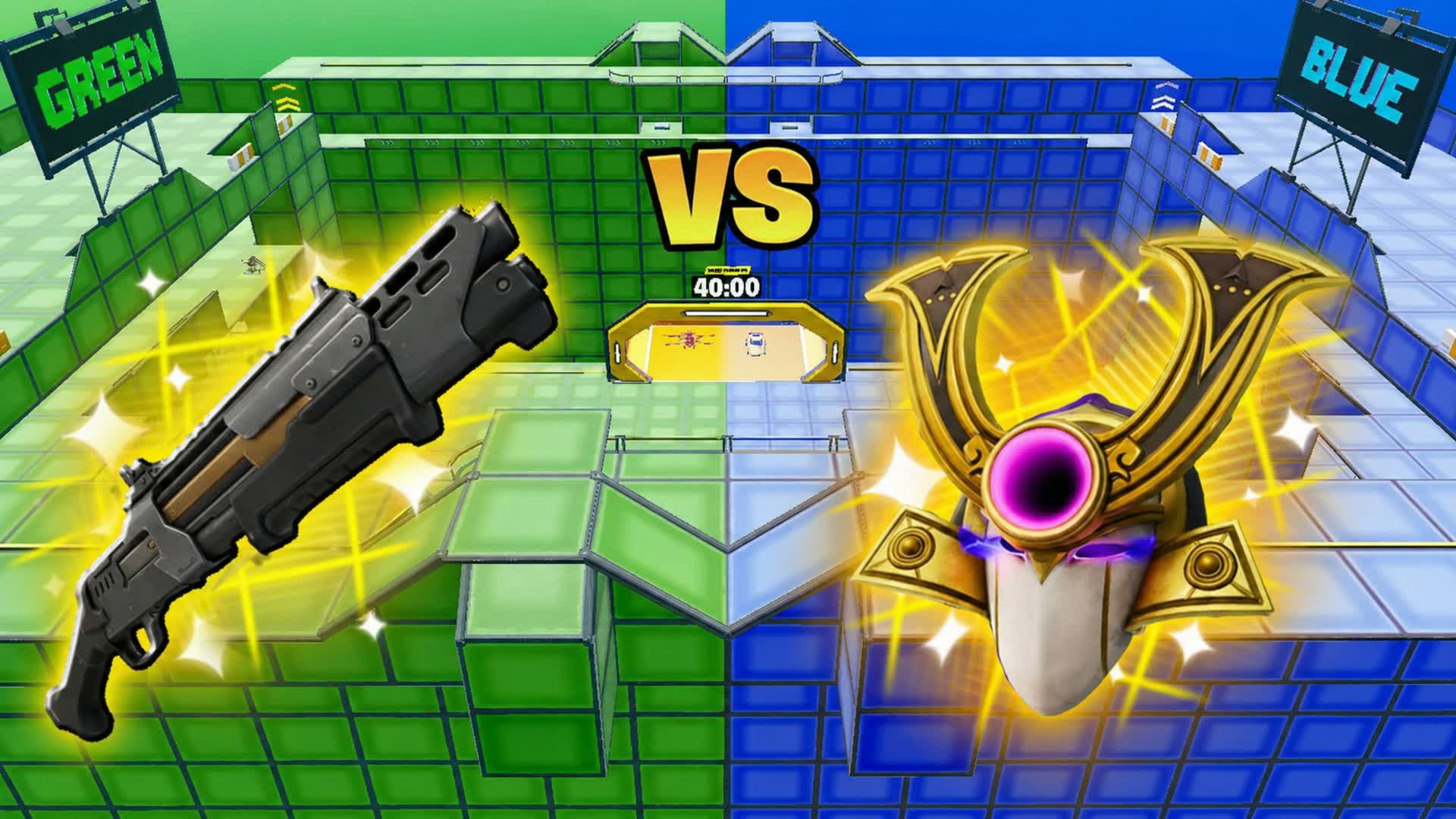 MEGA 🔴GREEN VS BLUE 🔵PVP