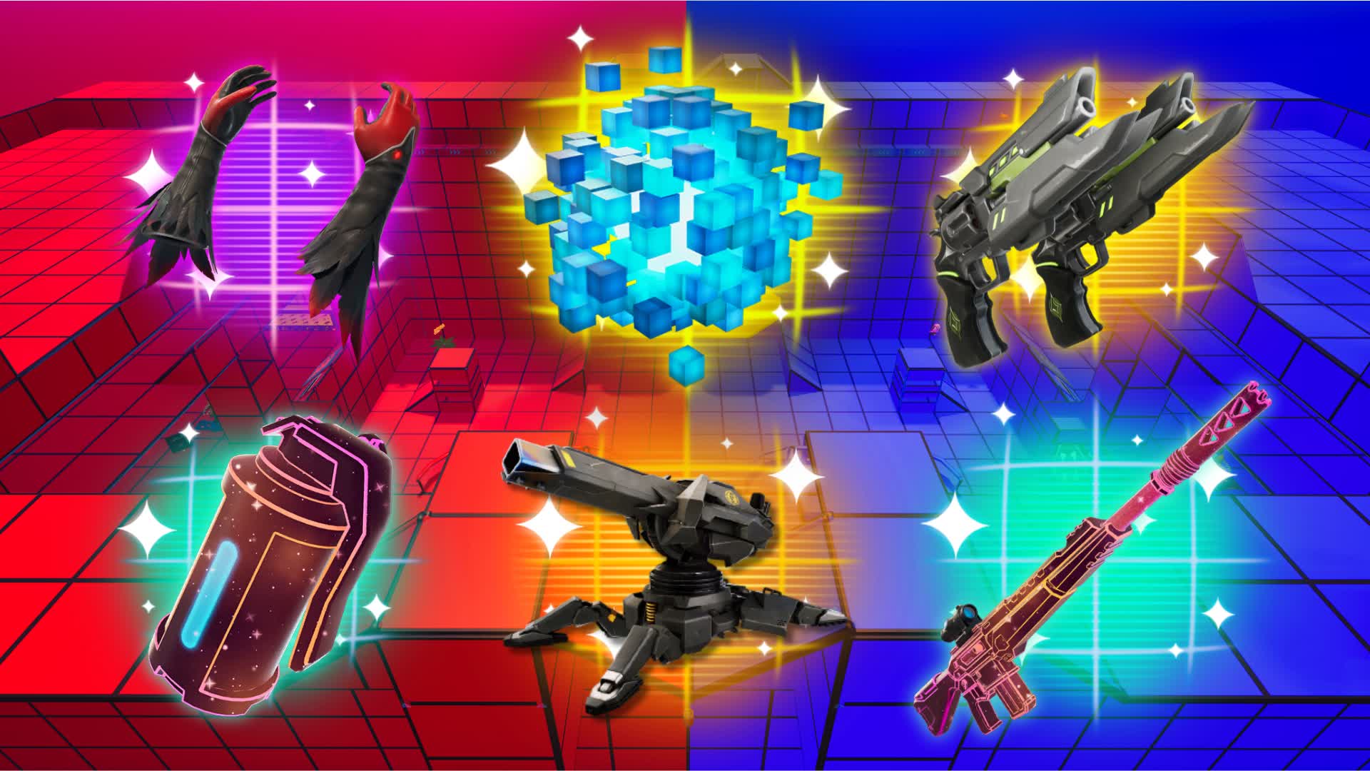 CRAZY RED VS BLUE 🔴🔵 ALL GUNS & CRAFT