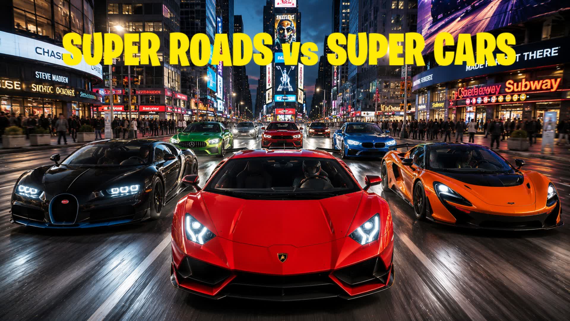 SUPER ROADS vs SUPER CARS