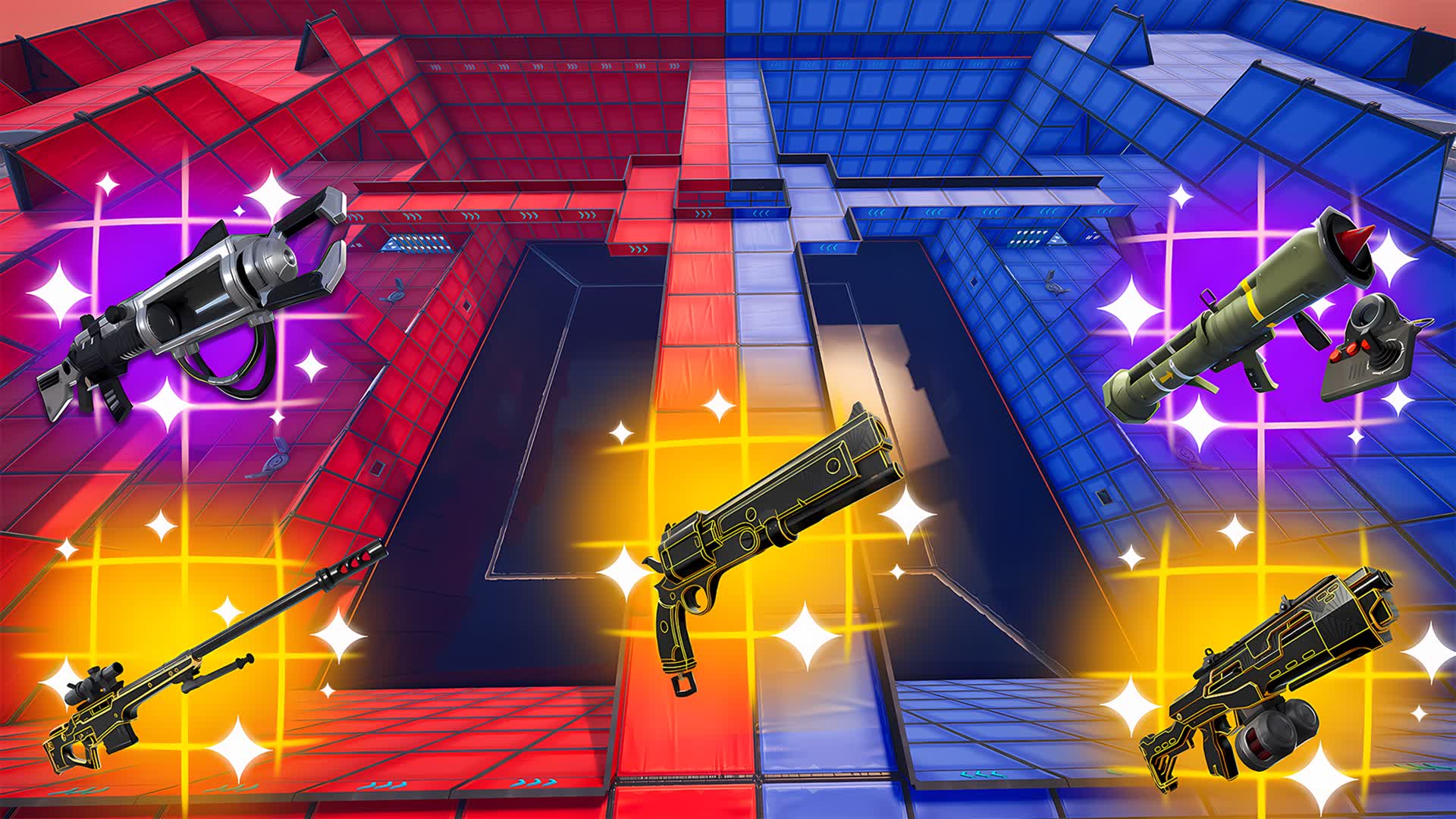 🔥RED VS BLUE: ZERO BUILD CHAOS! 🔴🔵