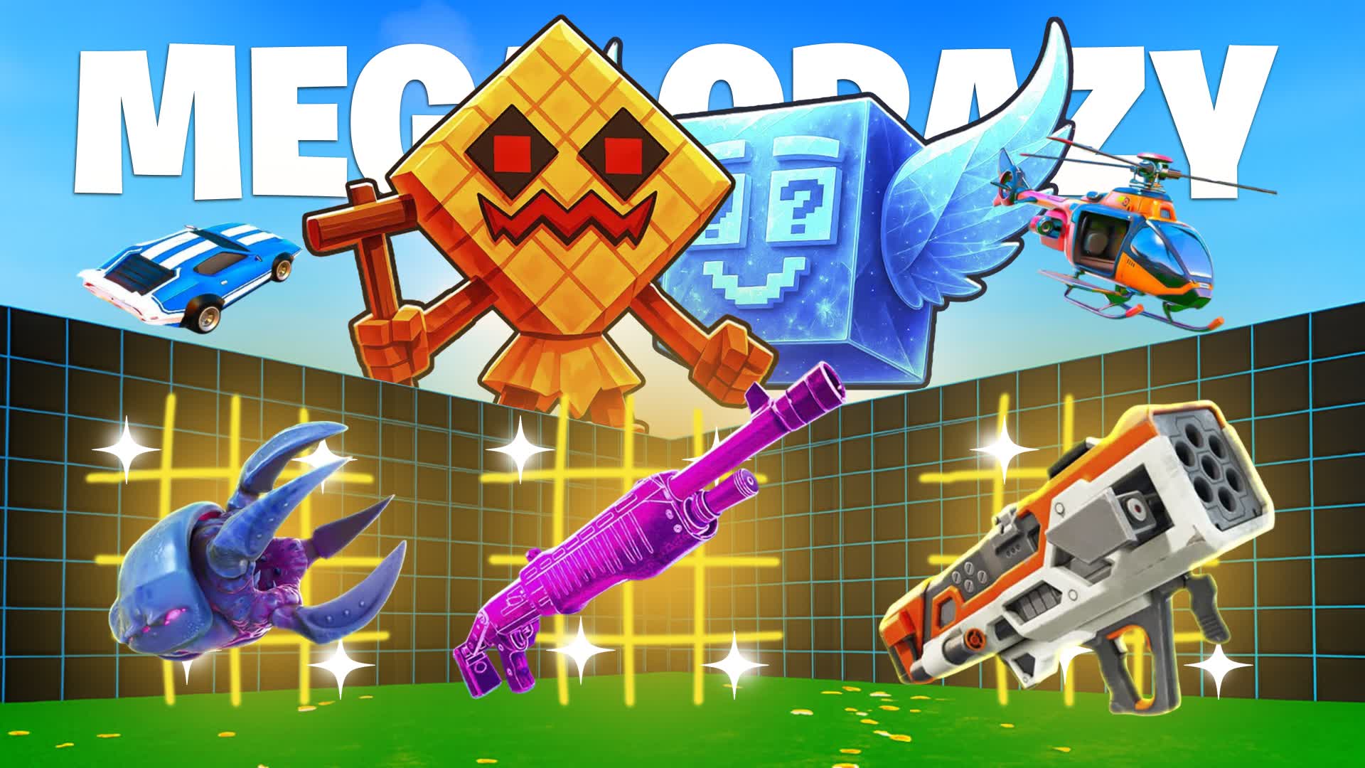 MEGA CRAZY FFA ALL GUNS & VEHICLES
