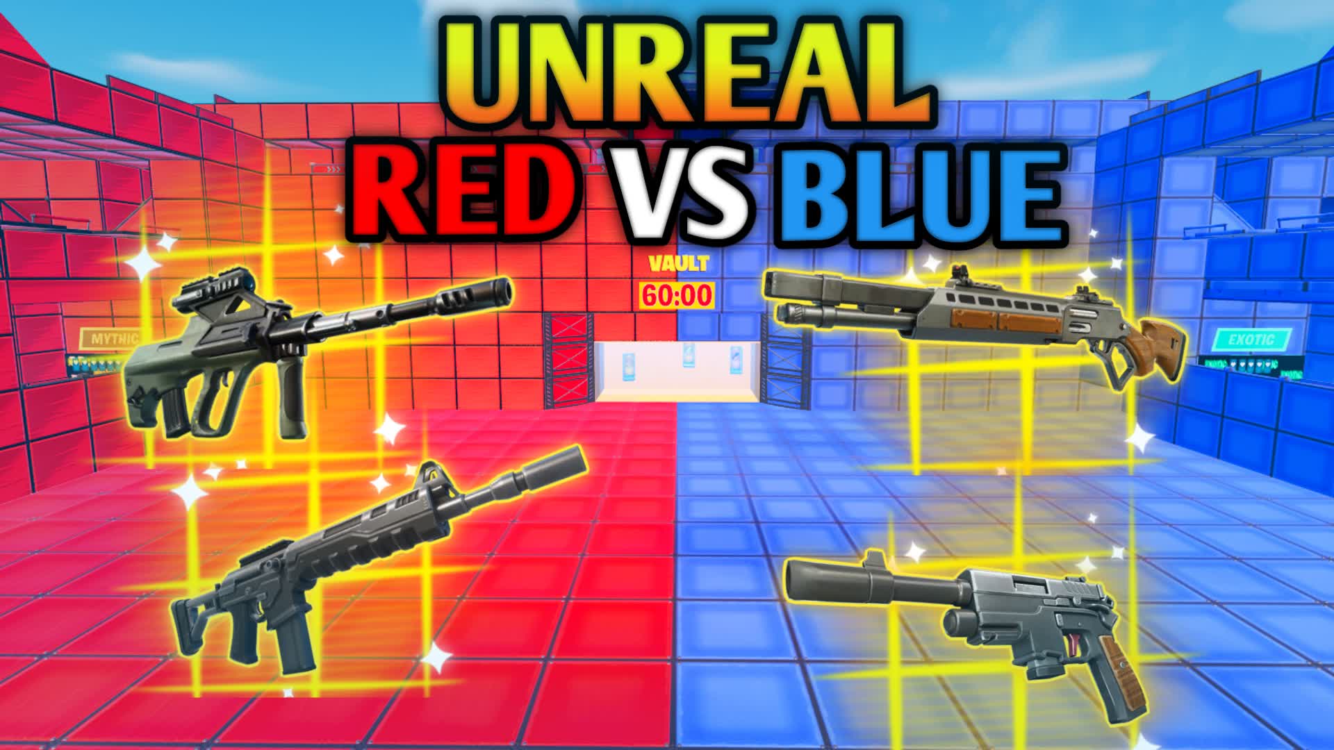 🔴🔵SUPERHERO UNREAL RED VS BLUE🔴🔵