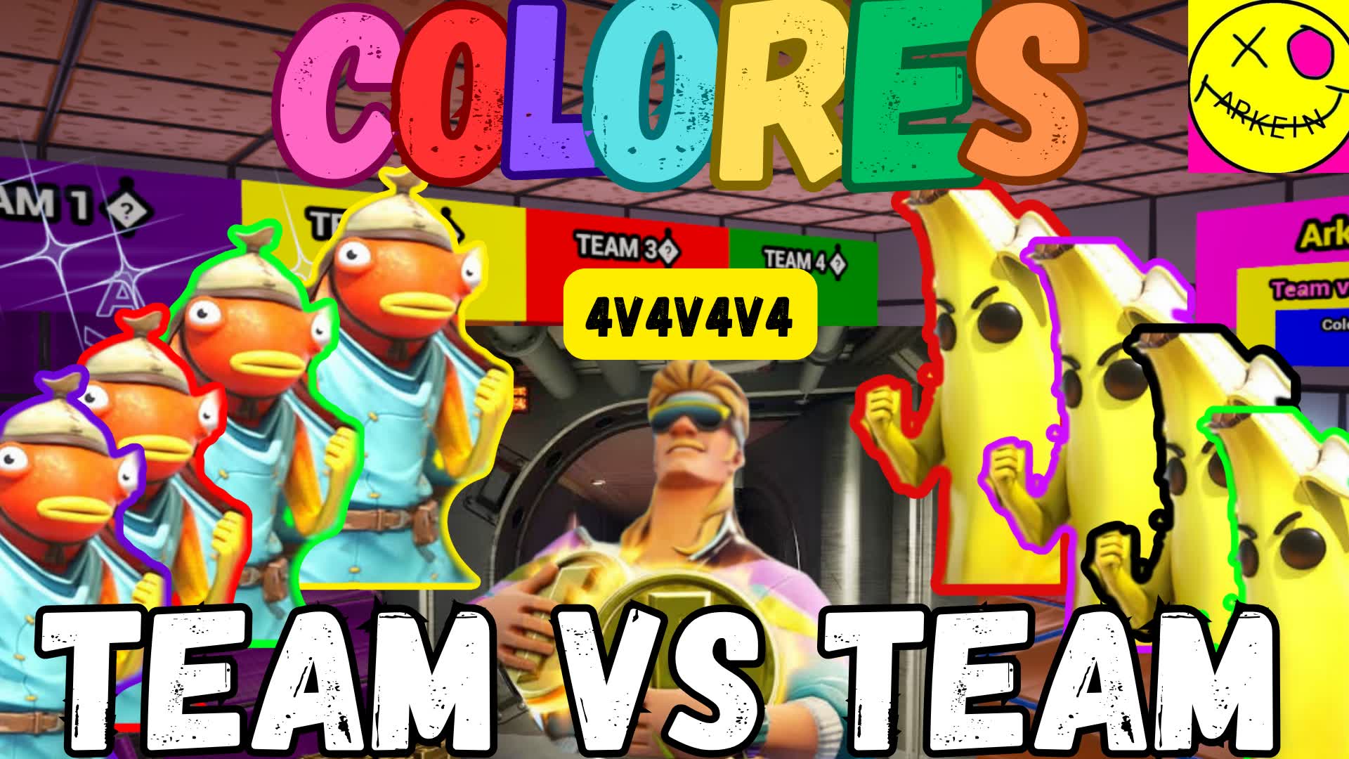 Team vs team:Colores🔴🟡🟢🟣
