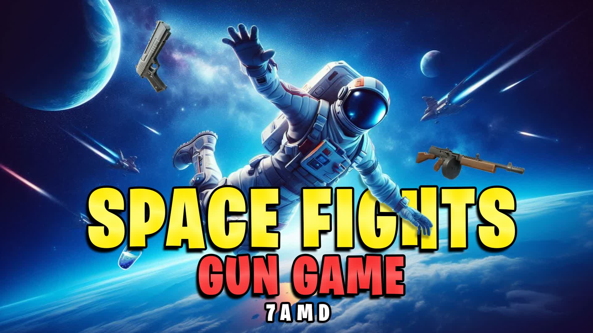 GUN GAME IN SPACE LOW GRAVITY