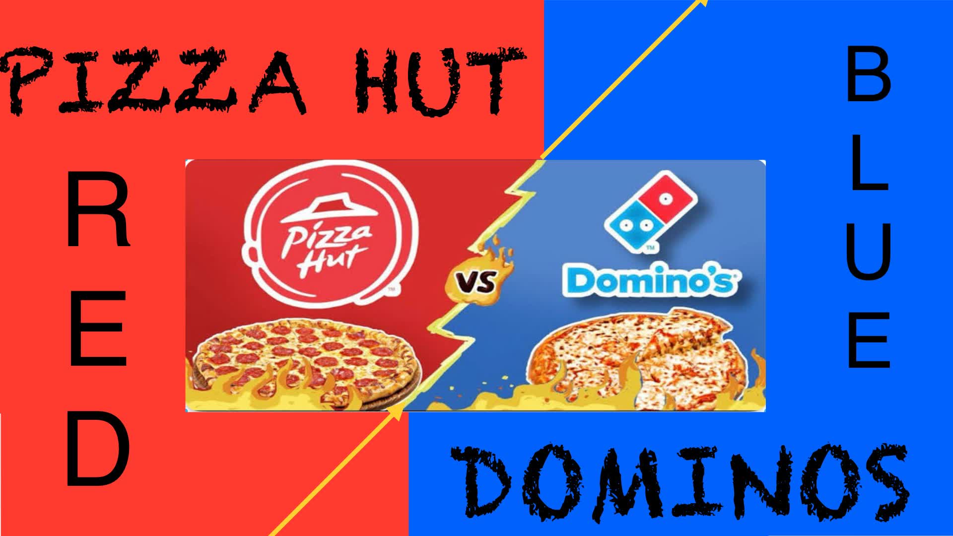 DOMINOS VS PIZZA HUT_ RED VS BLUE