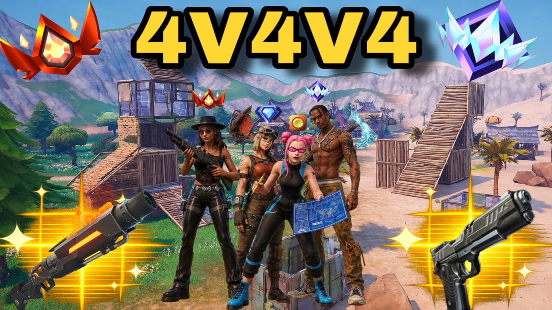 PRO 4V4V4 ZONE WARS REALISTIC - WLBGG