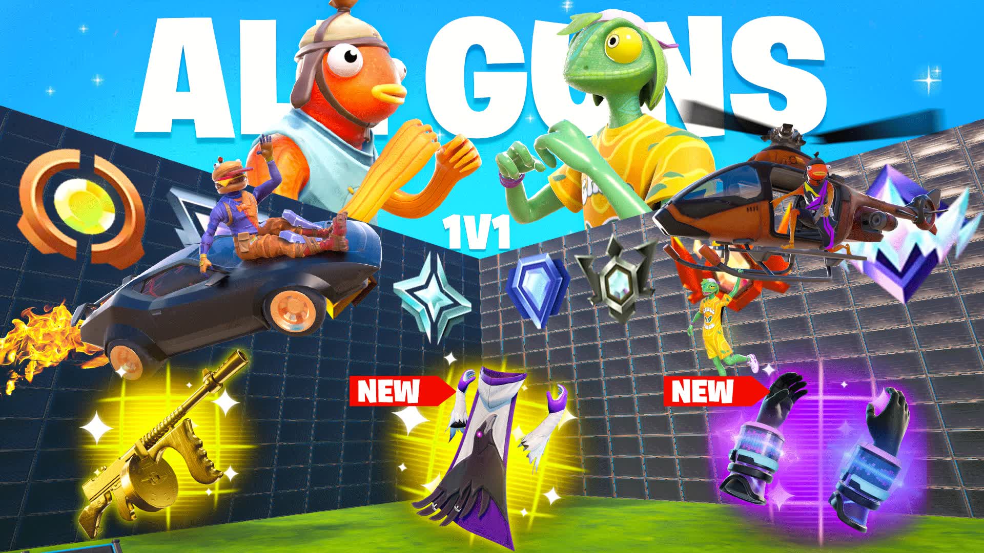 ALL WEAPONS & VEHICLES 1V1 - RANKED