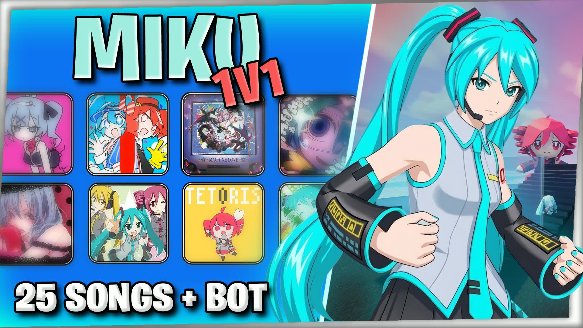 ⭐ HATSUNE MIKU 1v1 🩵 UPDATE MAP 👀