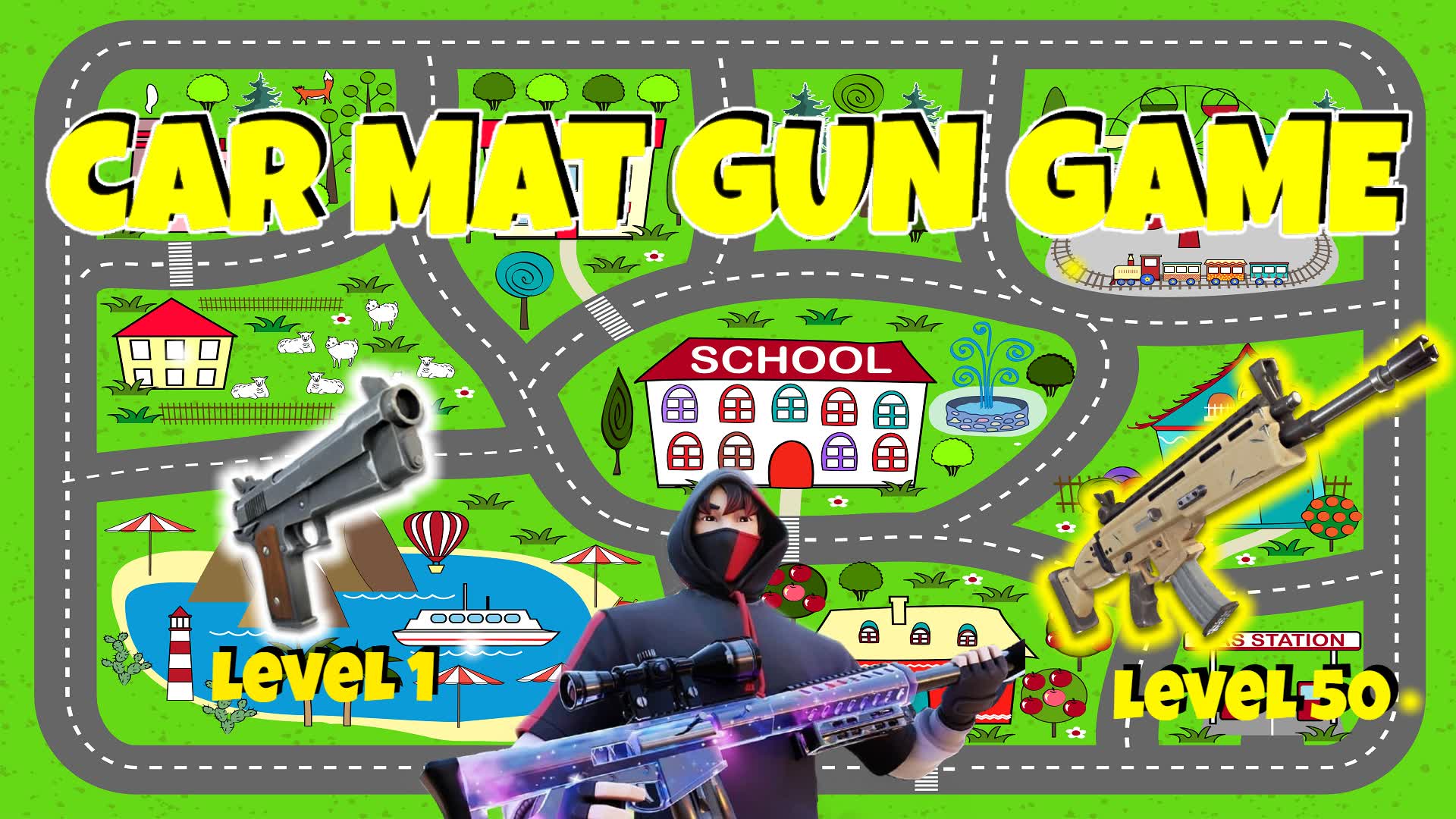 CAR MAT GUN GAME