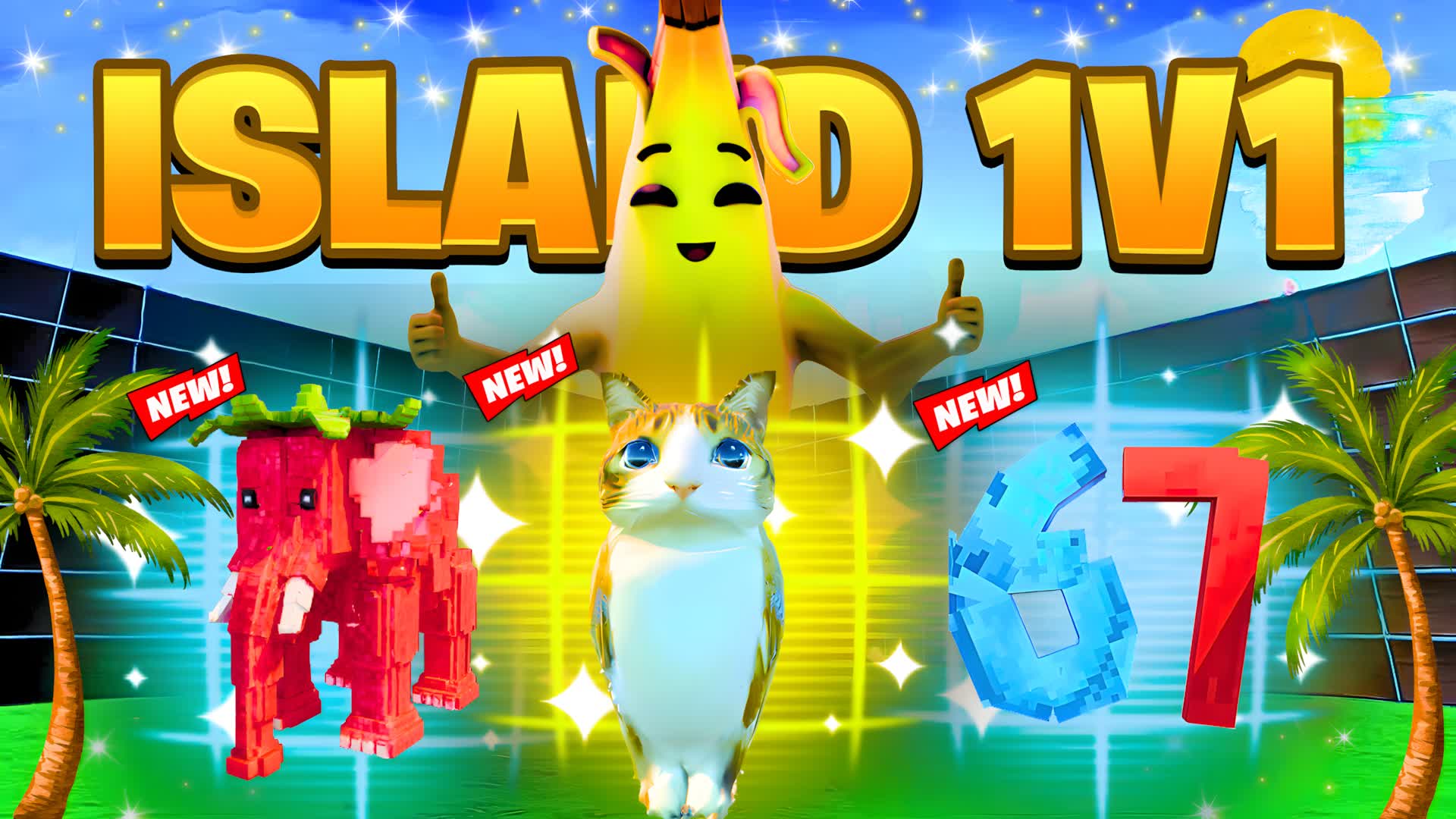 ISLAND 1V1 - ALL GUNS & VEHICLES FFA🌴