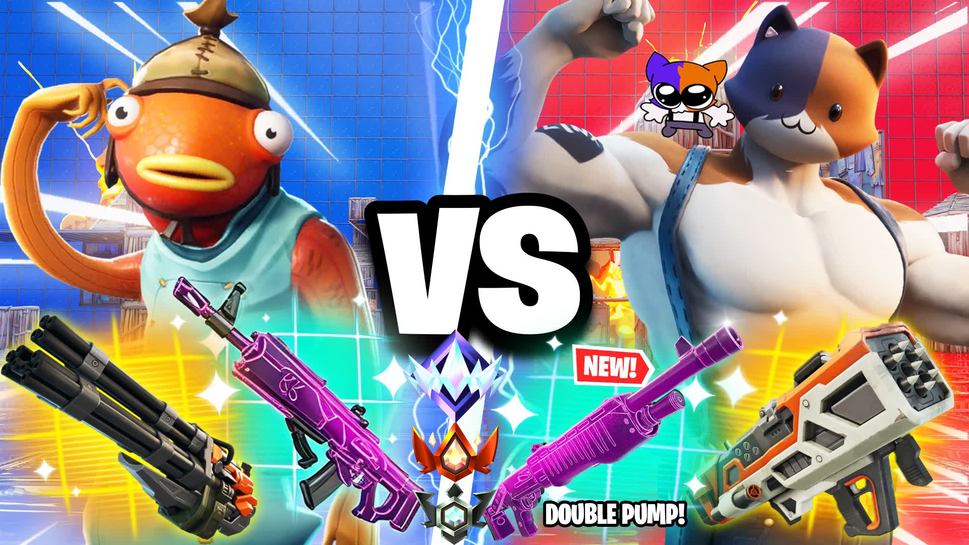 🔴RED VS BLUE🔴🔵FISHSTICK VS MEOWSCLE🔵