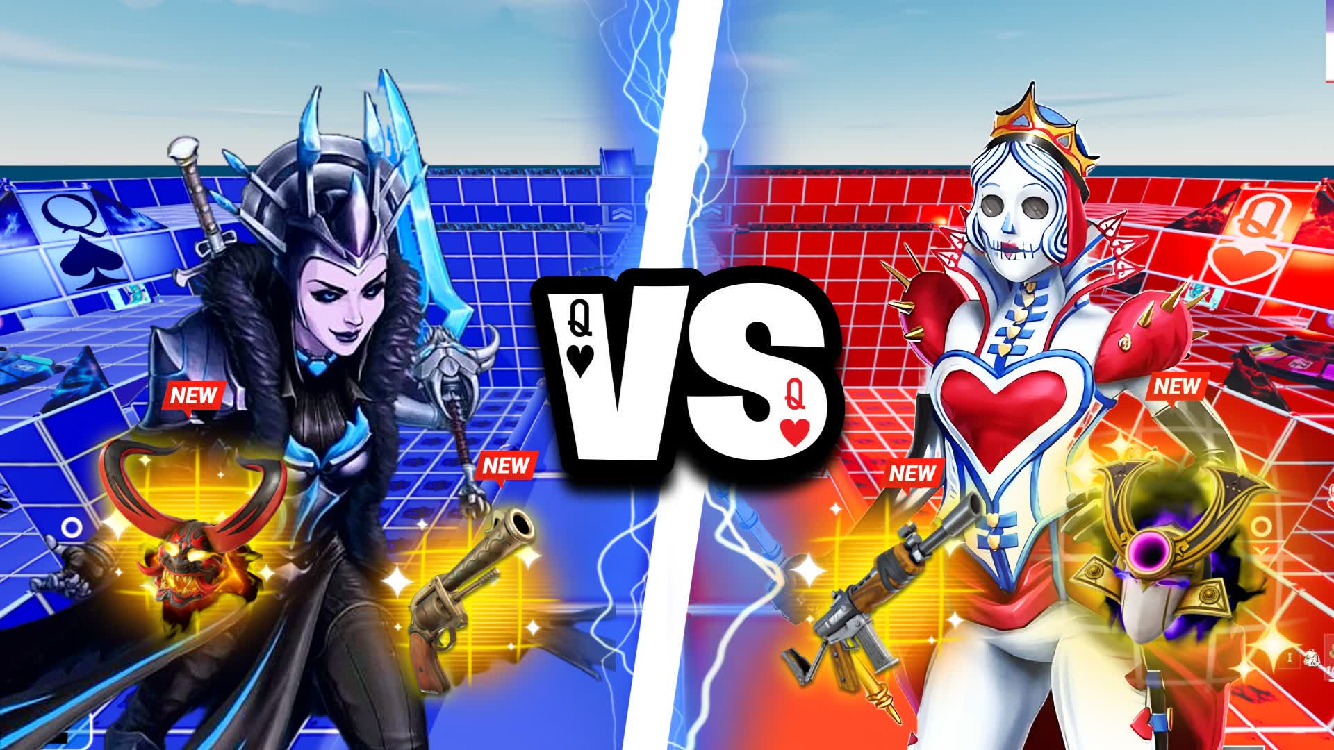 Queen of spades🔵 VS 🔴Queen of heart