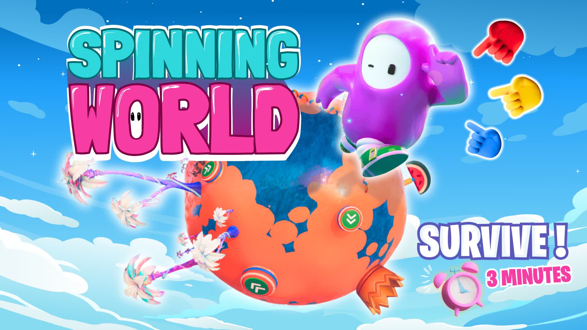 FALL GUYS 🌀🌏 SPINNING WORLD ⌛SURVIVE