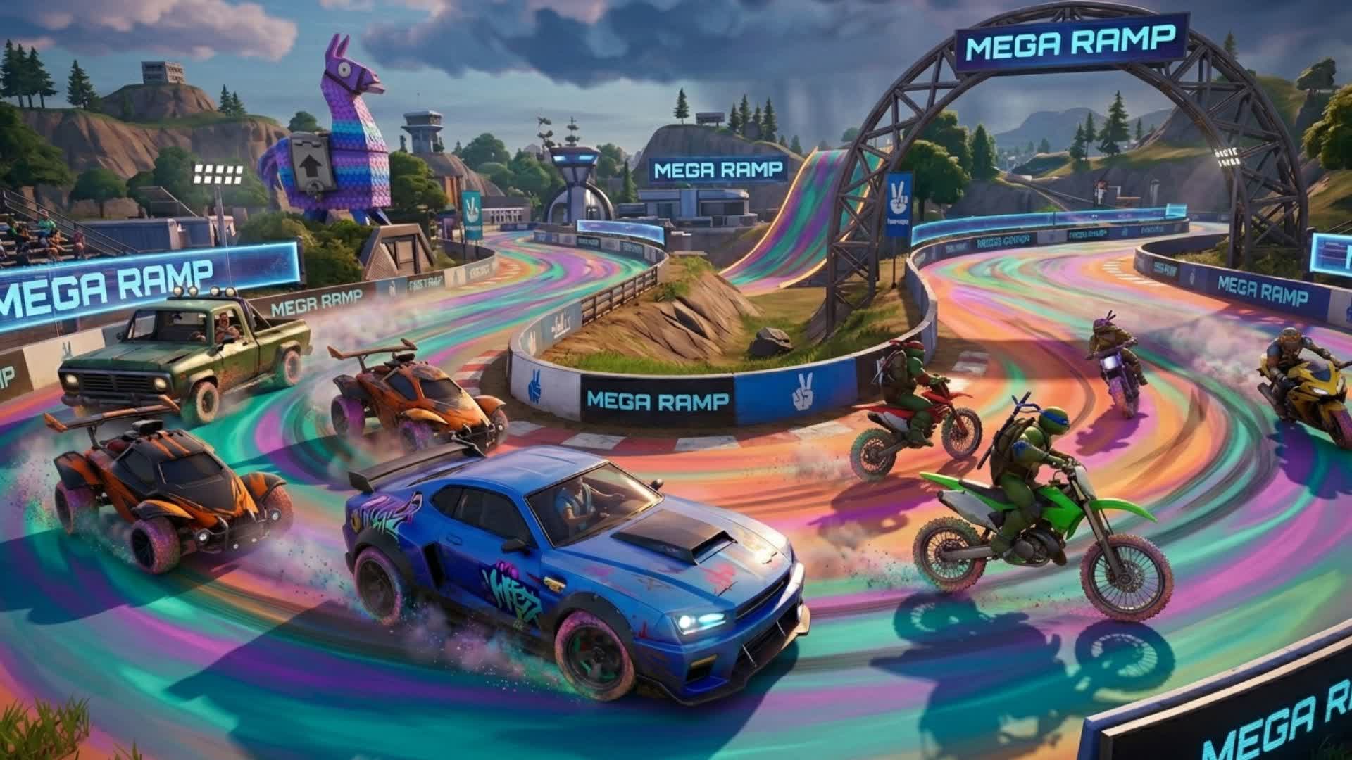 MEGA RAMP 🚗 JOGO DE CARROS TMNT 🕹️