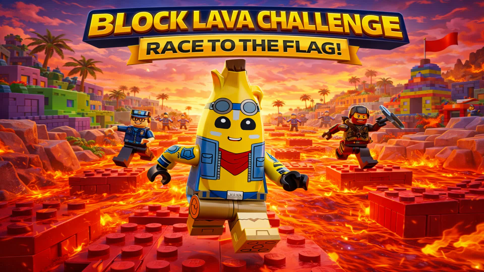 Block Lava Challenge: Race to the Flag!