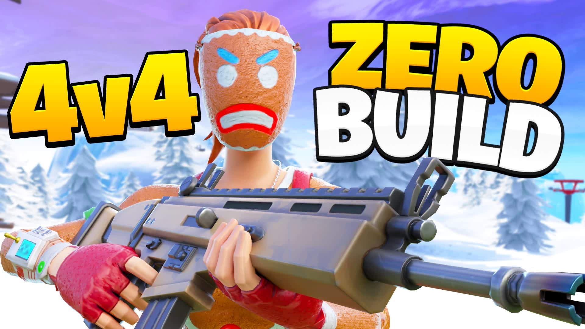 4v4 ZEROBUILD! COMPETITIVE! SNOW MAP!