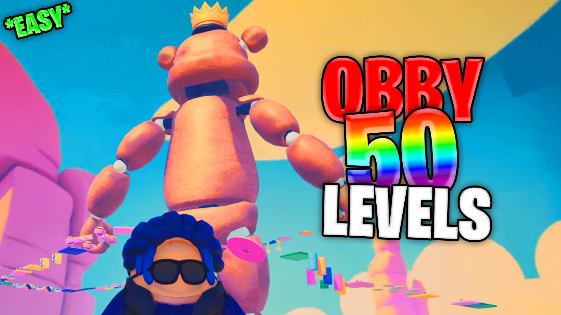 🌈EASY FUN OBBY PARKOUR 50+ LEVELS🌈