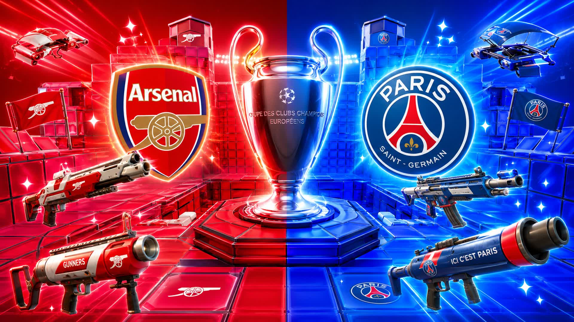 RED vs BLUE CHAMPIONS 🏆 PSG vs ARSENAL