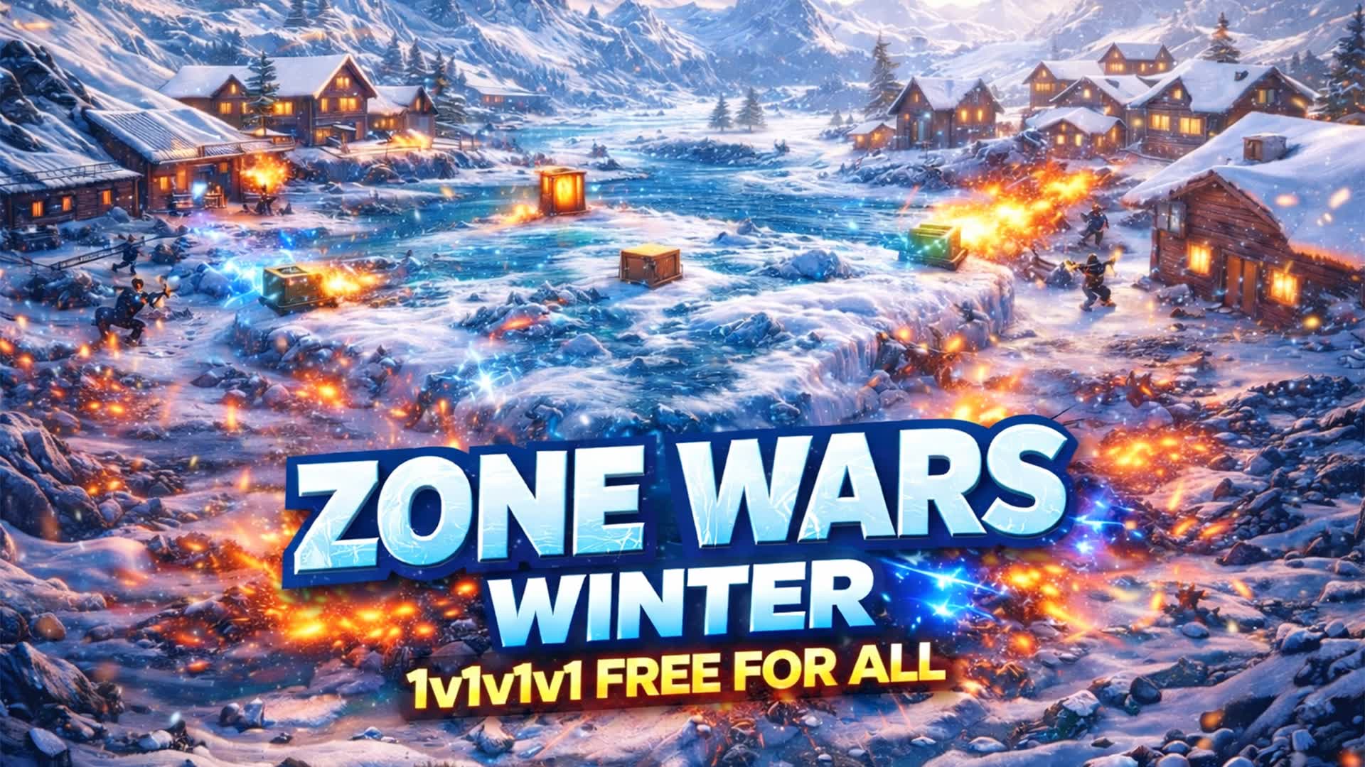 ZONE WARS WINTER 1V1 🎄❄️ 16 PLAYERS ⭐