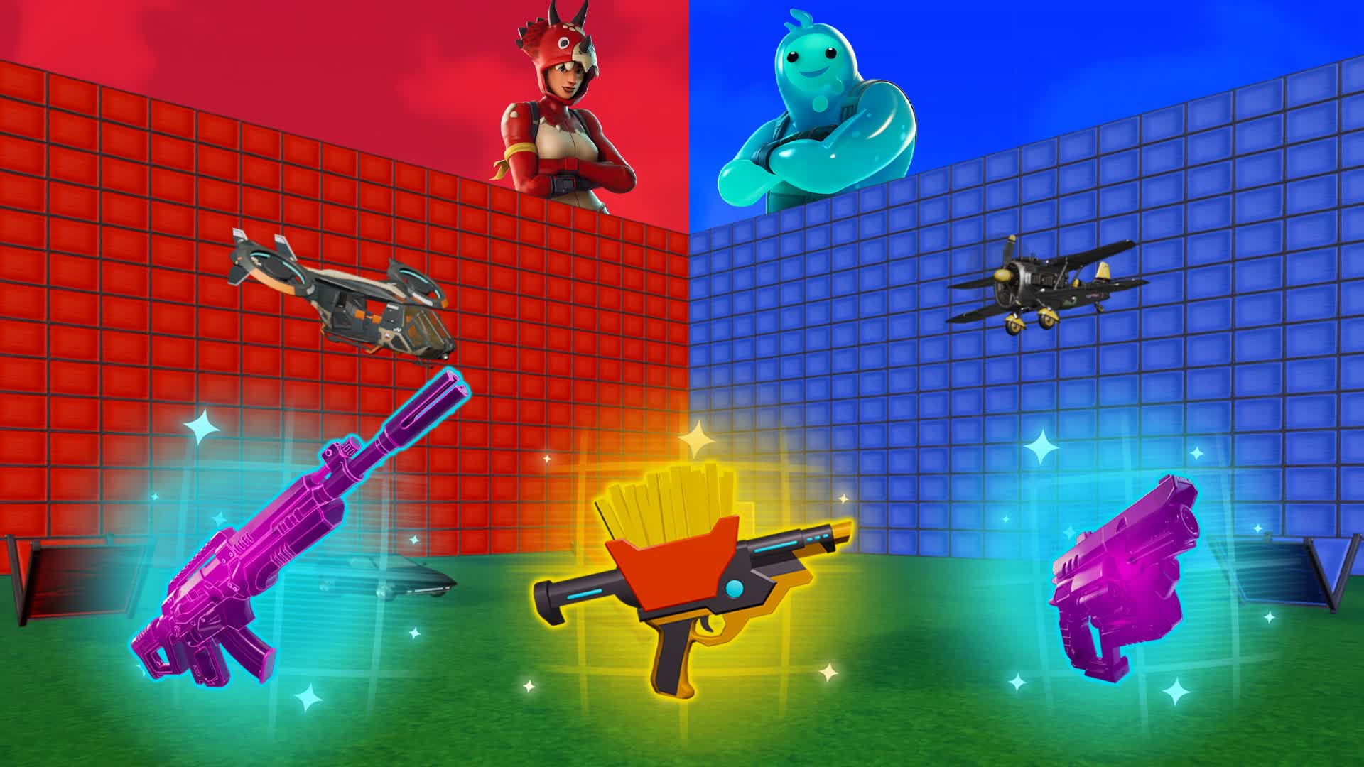 RED VS BLUE 1V1 ALL WEAPONS🔴🔵