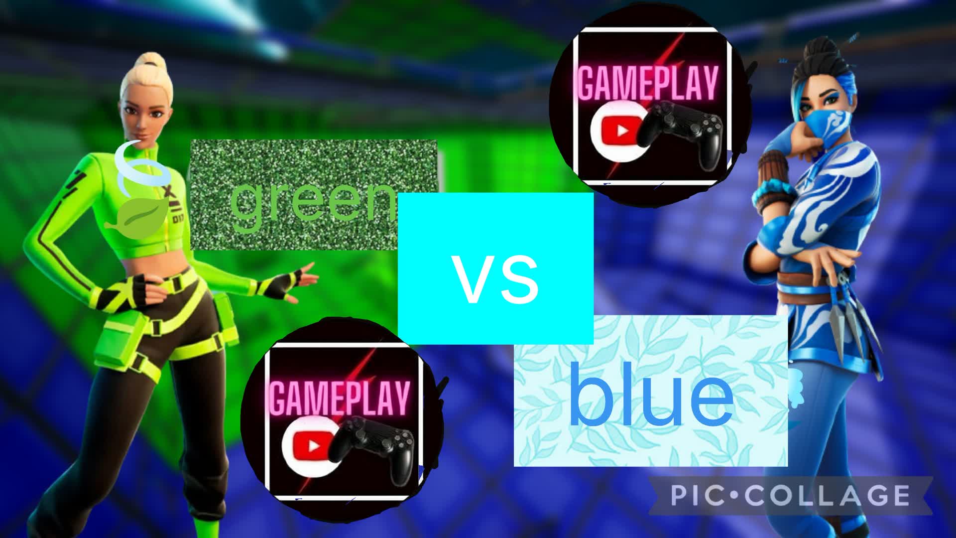 Super green vs blue simple