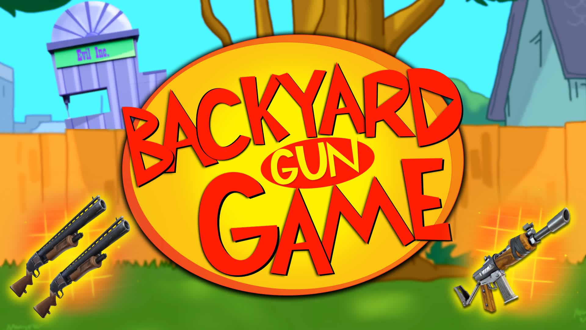 BACKYARD GUN GAME🔫 ONE SHOT 🎯