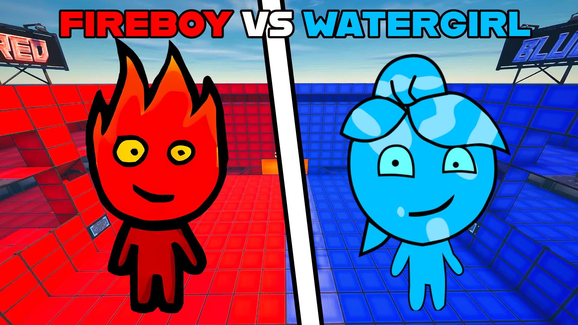 FIRE VS WATER 🔴🔵
