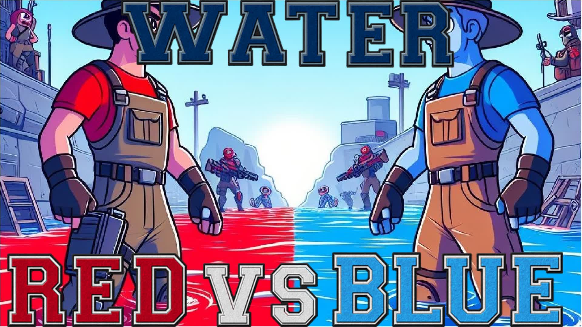 WATER RED VS BLUE 🔴🌊🔵