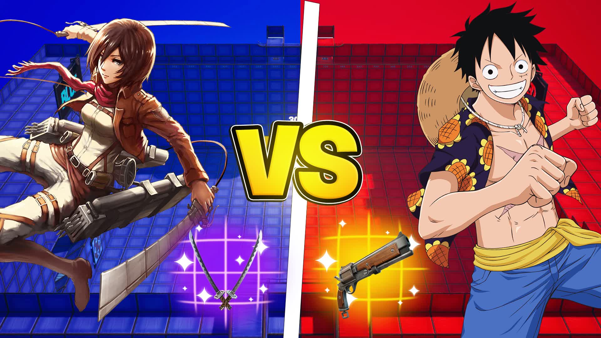 ONE PIECE VS ATTAQUE DES TITANS 🔴🔵