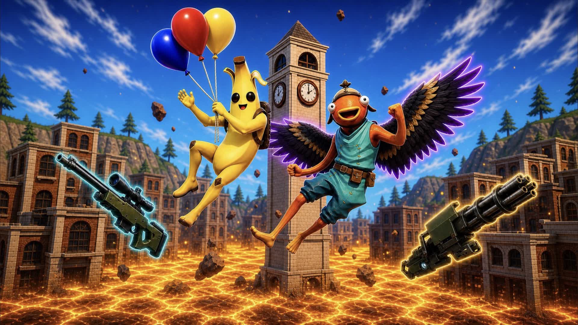 FLOOR IS LAVA 🌋 ORIGINAL Tilted Towers
