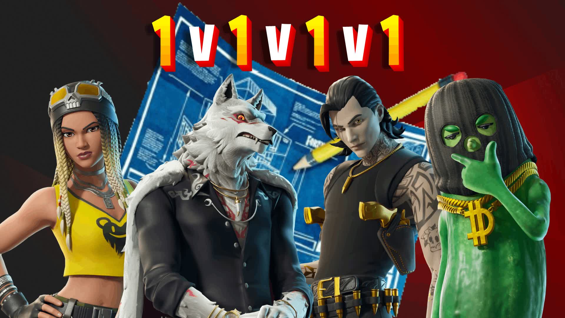 1v1v1v1 Build Fight
